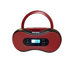 onn. Portable Bluetooth CD Boombox with Digital FM Radio Tested Works Very Clean